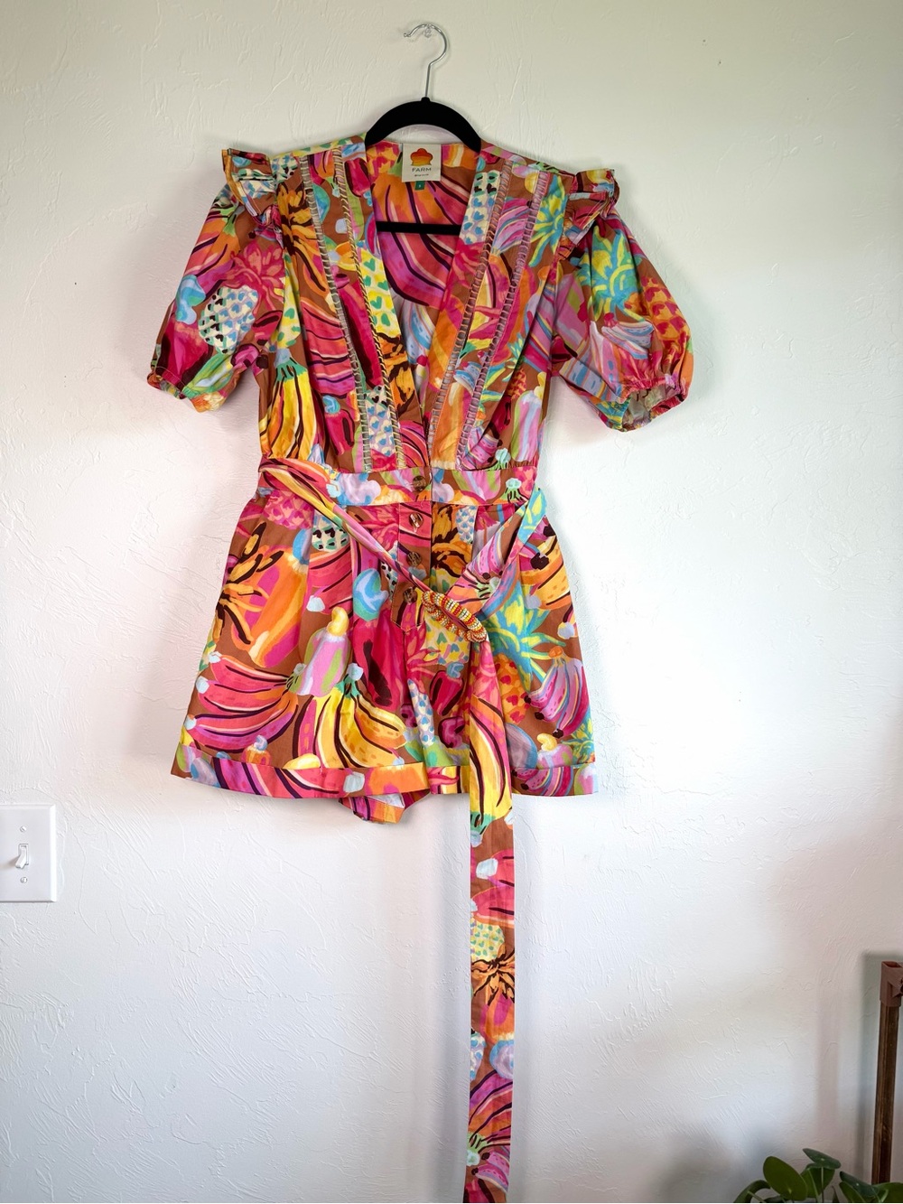 FARM Rio fruit salad romper 100% cotton sz small - Picture 6 of 12